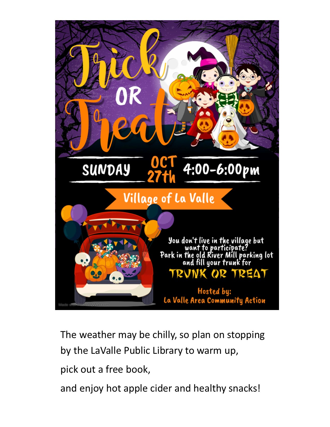 Halloween, Sunday, October 27th, Village of LaValle